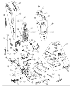 Part Location Diagram of RO-700301 Dirt Devil Brush Motor